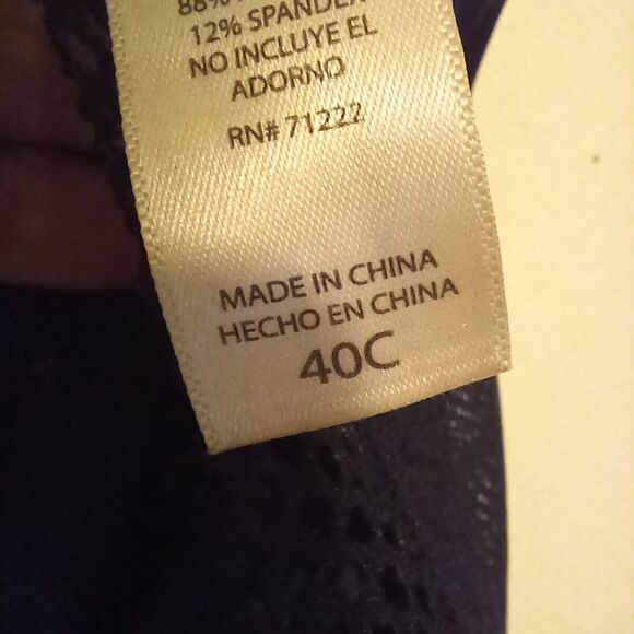 Jessica Simpson Black Underwire Bra-Size 40C-Padded Straps-Lined-Mesh Sides - Picture 9 of 9